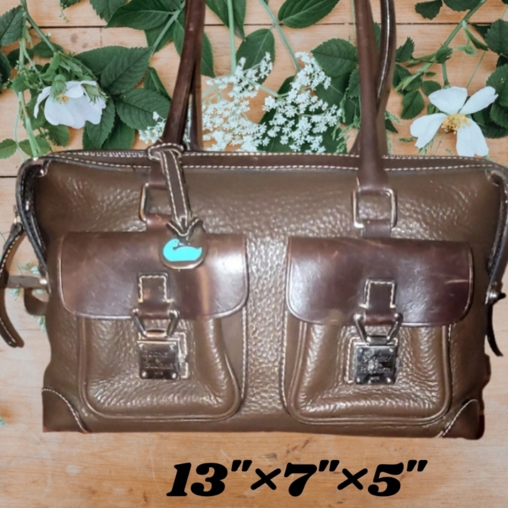 Dooney & Bourke Brown pebbled Leather Satchel